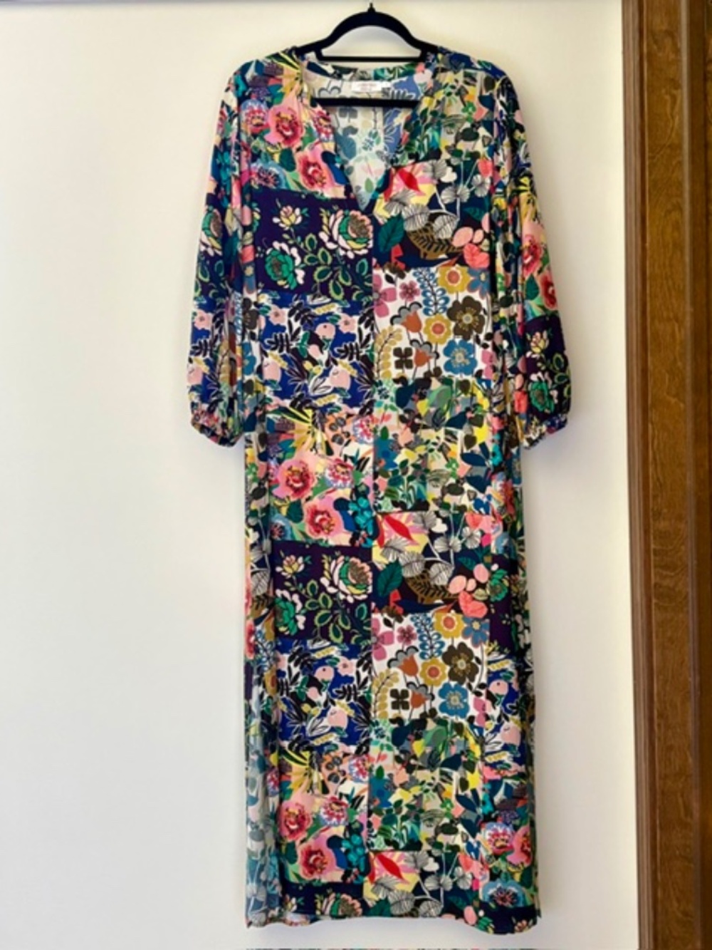 Johnny Was Patchwork Floral Maxi Dress Boho